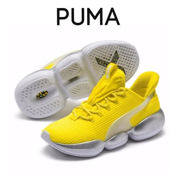 Puma Mode XT Bright Yellow Womens Active Hybrid Training Lace-Up Sneakers Sz 6 - Picture 1 of 12